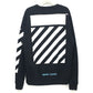 OFF-WHITE OMBA003F17003016 Seeing Things CARAVAGGIO PAINTING Rosario Sweatshirt, Men's, Black, Cotton