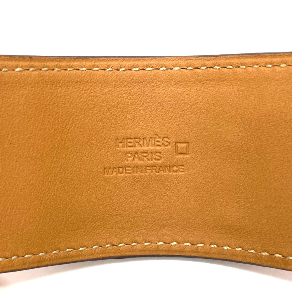 HERMES コリエドシアン バングル アクセサリー ブレスレット レザー レディース ブーゲンビリア レッド系×ゴールド金具