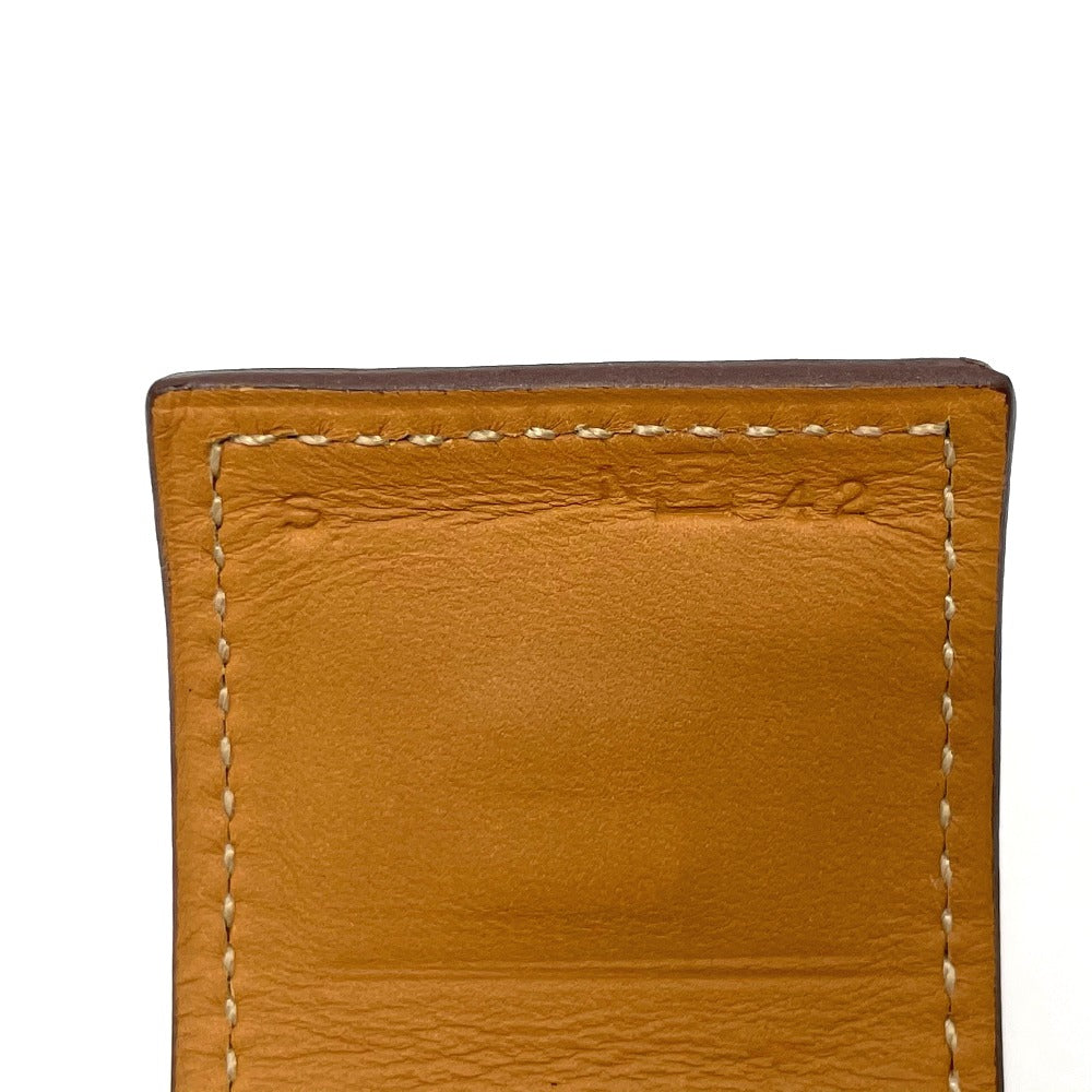 HERMES コリエドシアン バングル アクセサリー ブレスレット レザー レディース ブーゲンビリア レッド系×ゴールド金具