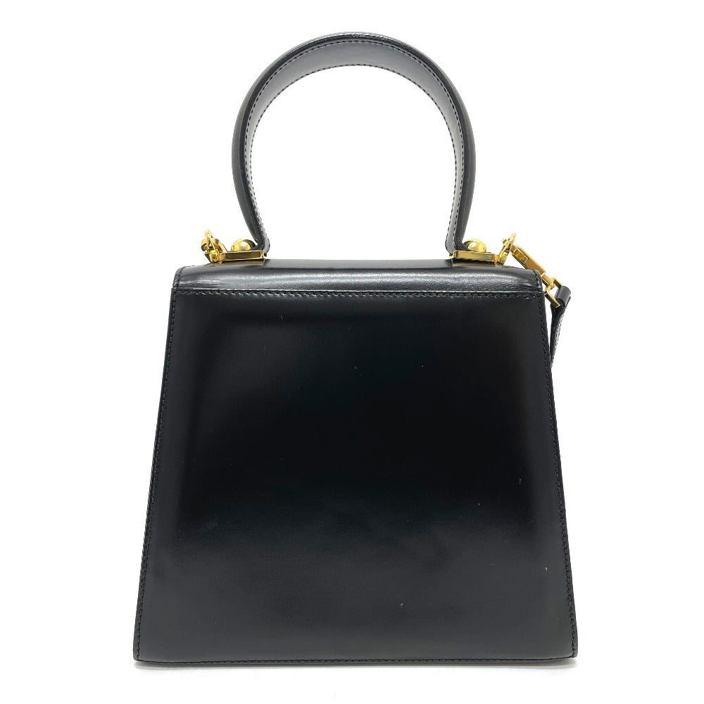Salvatore Ferragamo AQ-212193 Gancini Shoulder Bag/Handbag, 2-Way Leather, Women's, Black