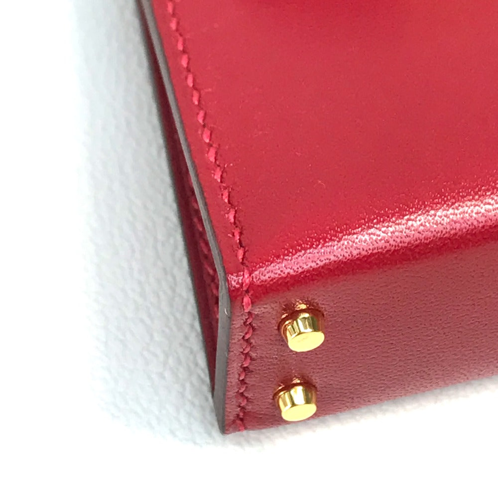 HERMES Kelly Twilly Bag Strap Accessory Charm Tadelakt Women's Rouge vif Red