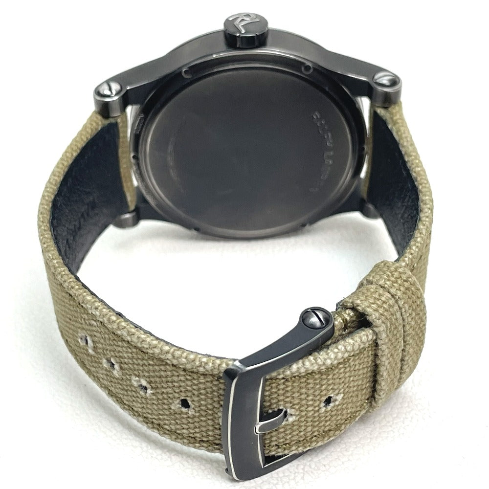 RALPH LAUREN RLR0220900 Sporting Safari RL67 Chronometer Watch, Stainless Steel, Men's, Black/Khaki Strap