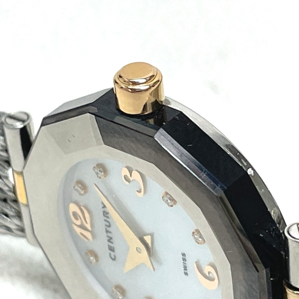 CENTURY 606.7.S.AB1.15.SM Prime Time 8-Piece Diamond Sapphire Case Stainless Steel Women's Watch, Black