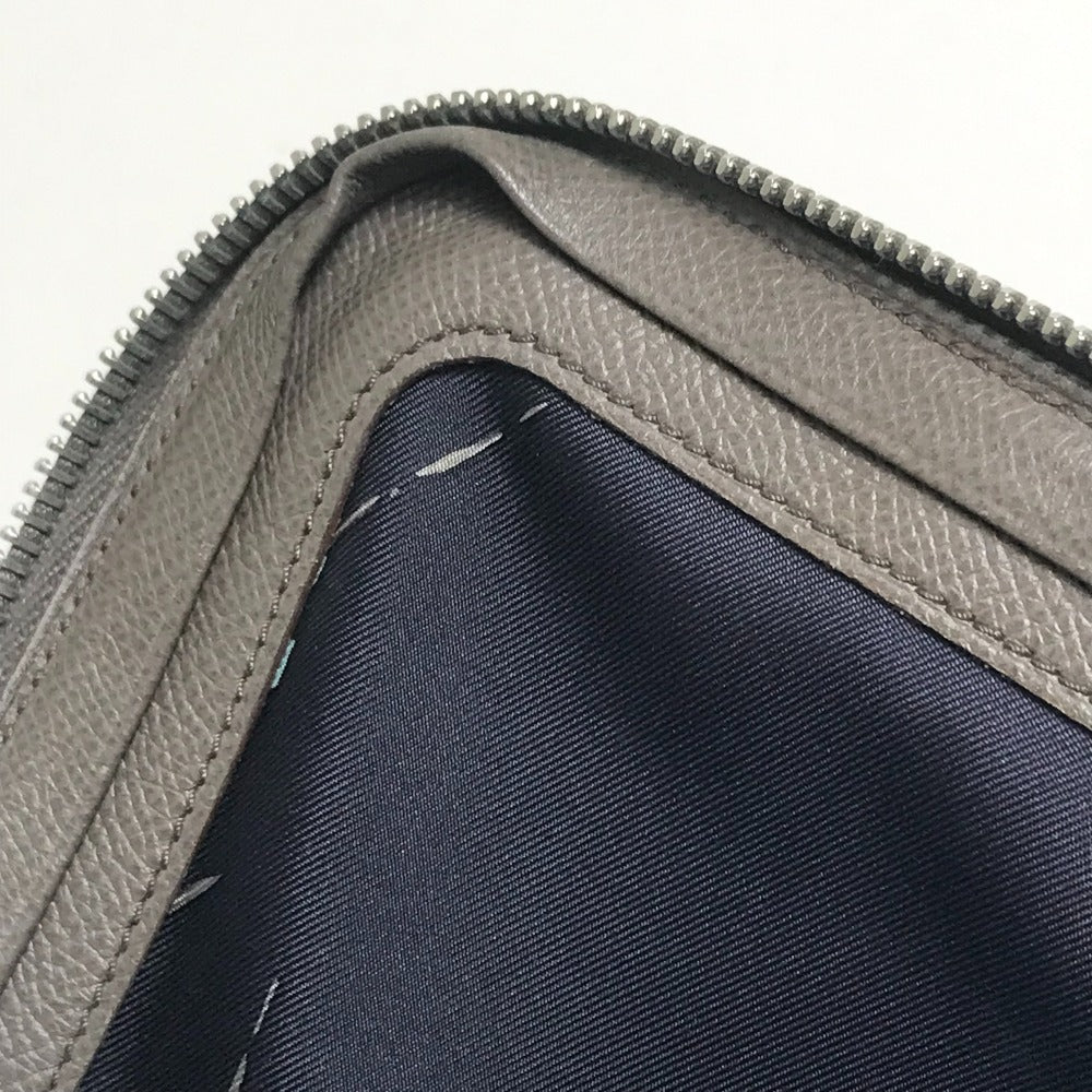 HERMES L-shaped zipper zip computer bag, clutch bag, Epson, unisex, Etoupe, gray