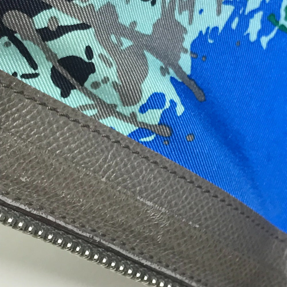 HERMES L-shaped zipper zip computer bag, clutch bag, Epson, unisex, Etoupe, gray