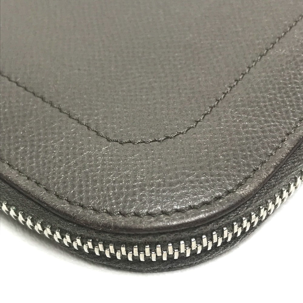 HERMES L-shaped zipper zip computer bag, clutch bag, Epson, unisex, Etoupe, gray