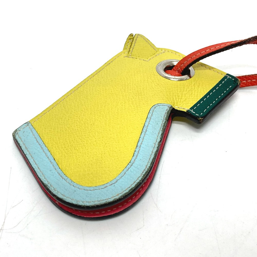 HERMES Horse Camaieu Bag Key Ring Charm Bag Charm Keychain Epsom Women's Lime/Blue Zephyr/Malachite/Orange Poppy