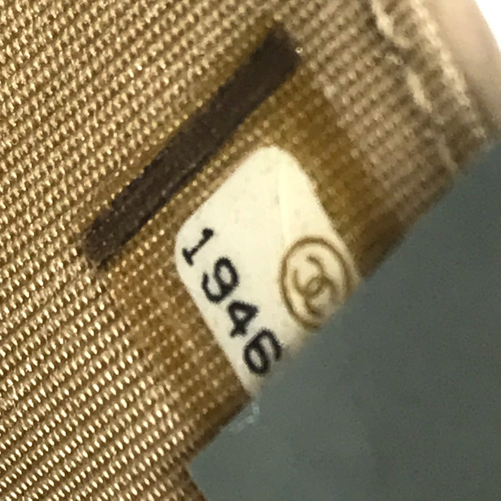 CHANEL CC Coco Mark Matelasse Design Chain Wallet Shoulder Bag Long Wallet Women's Beige Lambskin