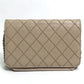 CHANEL CC Coco Mark Matelasse Design Chain Wallet Shoulder Bag Long Wallet Women's Beige Lambskin