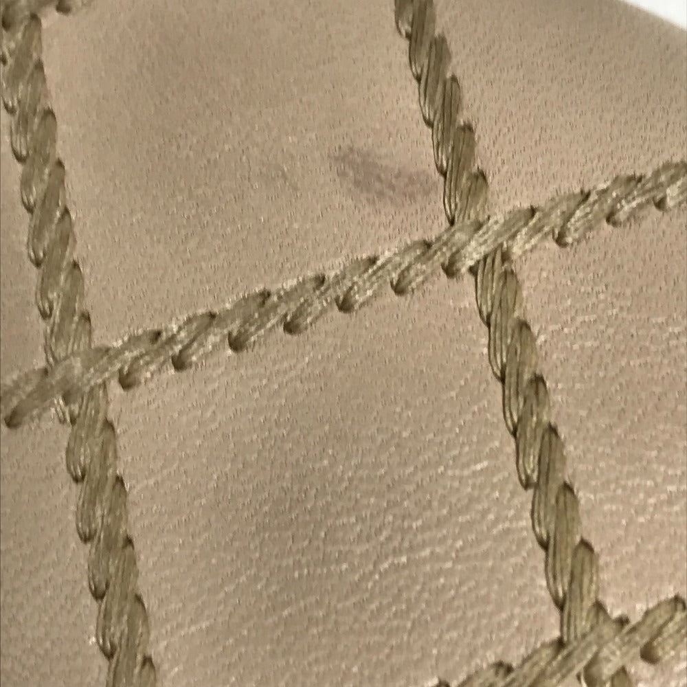 CHANEL CC Coco Mark Matelasse Design Chain Wallet Shoulder Bag Long Wallet Women's Beige Lambskin