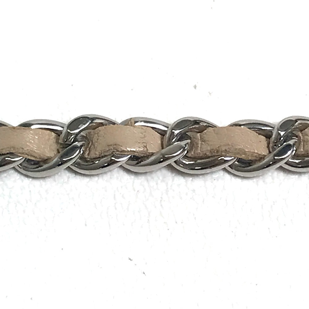 CHANEL CC Coco Mark Matelasse Design Chain Wallet Shoulder Bag Long Wallet Women's Beige Lambskin