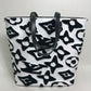 LOUIS VUITTON M45567 Tufted Monogram LVXUF Cabas Handbag Tote Bag in Coated Canvas, Unisex, White/Black