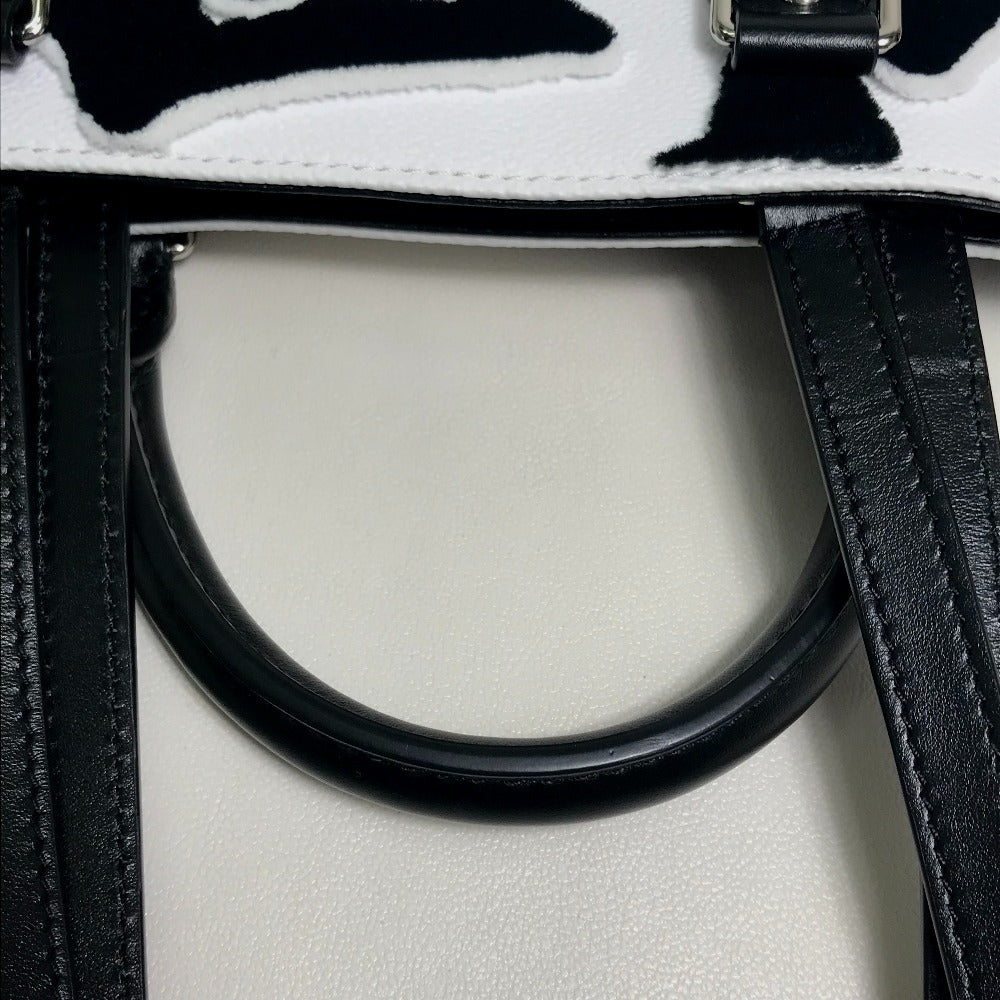 LOUIS VUITTON M45567 Tufted Monogram LVXUF Cabas Handbag Tote Bag in Coated Canvas, Unisex, White/Black