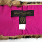 LOUIS VUITTON M72245 レオパード 豹柄 ヒョウ エシャルプ ヴィゾン ファーティペット マフラー ファー レディース ブラウン×ピンク