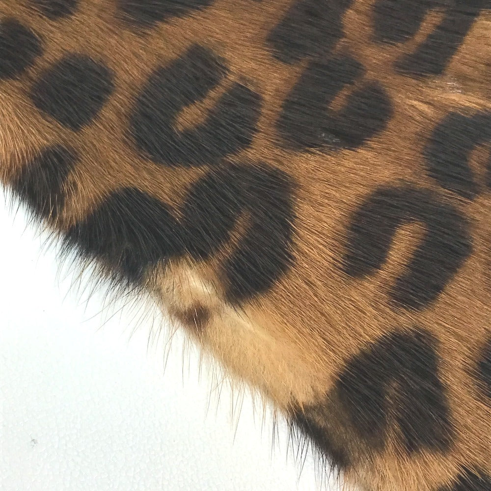 LOUIS VUITTON M72245 レオパード 豹柄 ヒョウ エシャルプ ヴィゾン ファーティペット マフラー ファー レディース ブラウン×ピンク