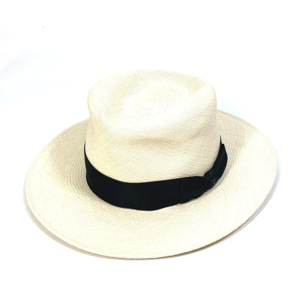 CHANEL CC ココマーク グログランリボン 19V ハット ストローハット 帽子 ストロー レディース ベージュ - brandshop-reference