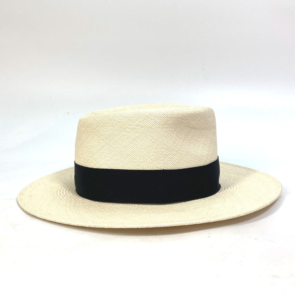 CHANEL CC ココマーク グログランリボン 19V ハット ストローハット 帽子 ストロー レディース ベージュ - brandshop-reference