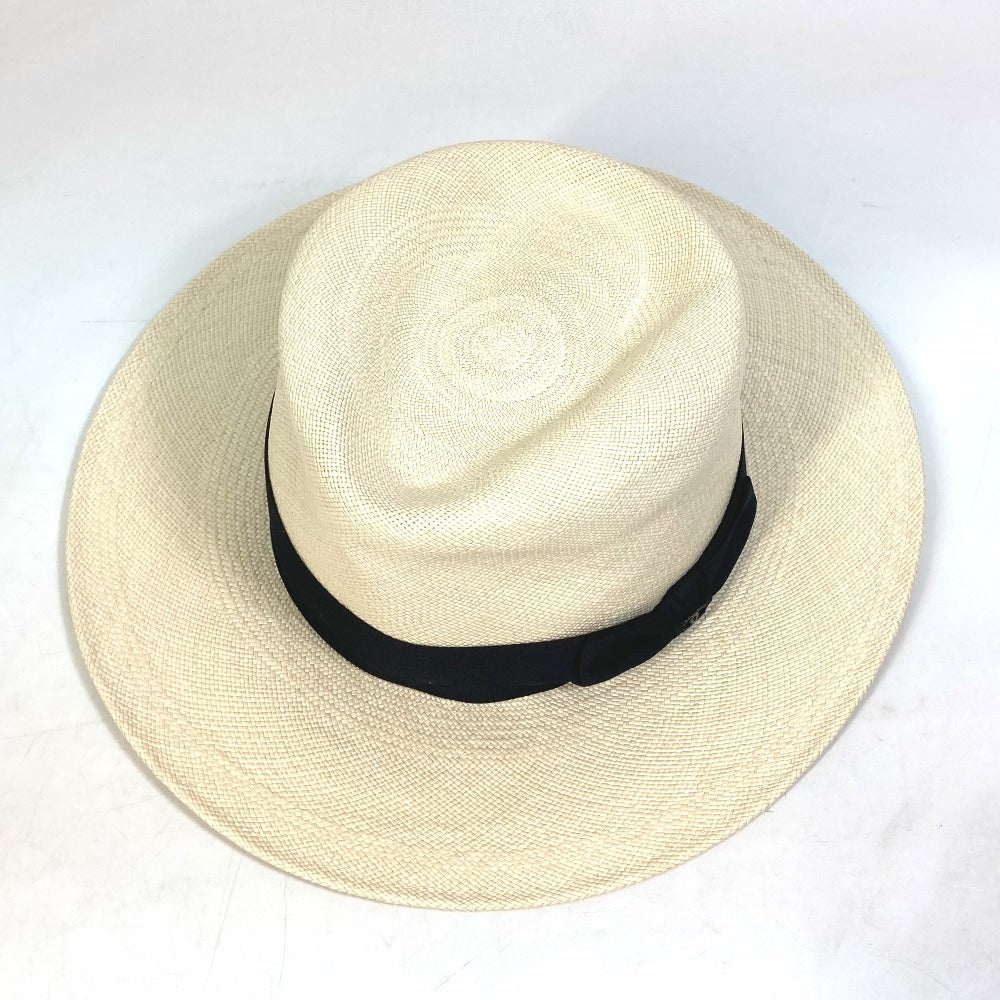 CHANEL CC ココマーク グログランリボン 19V ハット ストローハット 帽子 ストロー レディース ベージュ - brandshop-reference