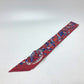 HERMES Animal Twilly Scarf Silk Women's Red