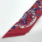 HERMES Animal Twilly Scarf Silk Women's Red