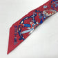 HERMES Animal Twilly Scarf Silk Women's Red