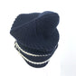 Christian Dior 31NOE714IXGH Beanie, Knit Cap, Logo Hat, Wool/Cashmere, Women's, Navy