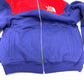 GUCCI 671462 The North Face Collaboration Zip-Up Hoodie, Men's Cotton Outerwear, Red/Blue