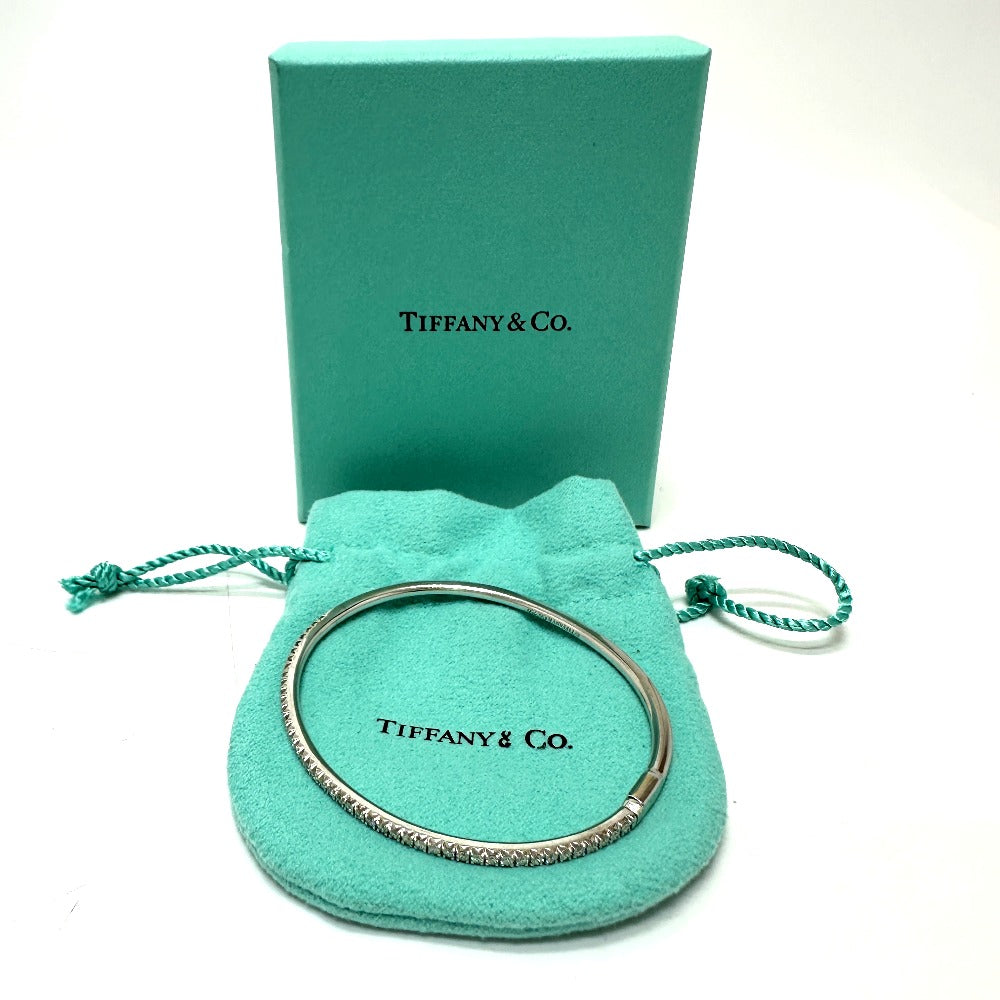 TIFFANY&Co. メトロヒンジ ダイヤ バングル K18WG レディース