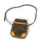 LOUIS VUITTON M45266 Monogram Danube Crossbody Pochette Shoulder Bag in Monogram Canvas, Brown, for Women