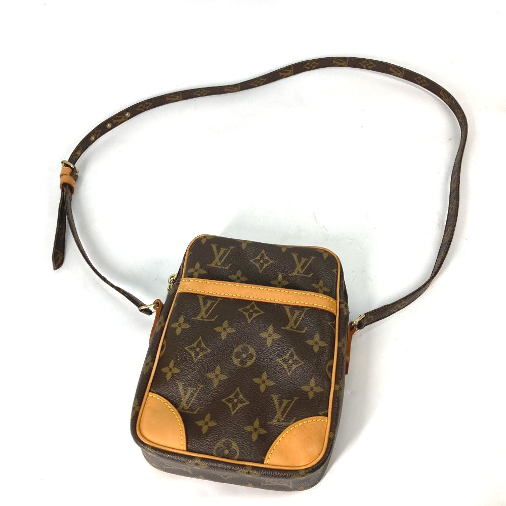 LOUIS VUITTON M45266 Monogram Danube Crossbody Pochette Shoulder Bag in Monogram Canvas, Brown, for Women