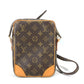 LOUIS VUITTON M45266 Monogram Danube Crossbody Pochette Shoulder Bag in Monogram Canvas, Brown, for Women