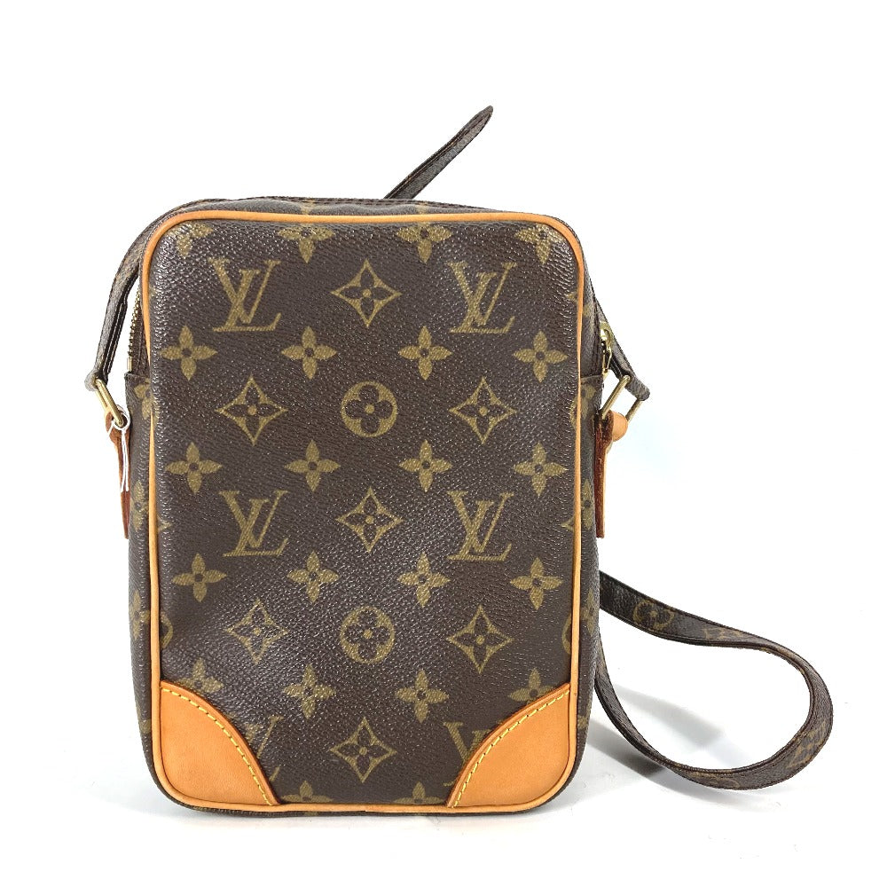 LOUIS VUITTON M45266 Monogram Danube Crossbody Pochette Shoulder Bag in Monogram Canvas, Brown, for Women