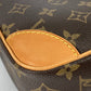 LOUIS VUITTON M45266 Monogram Danube Crossbody Pochette Shoulder Bag in Monogram Canvas, Brown, for Women