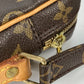 LOUIS VUITTON M45266 Monogram Danube Crossbody Pochette Shoulder Bag in Monogram Canvas, Brown, for Women