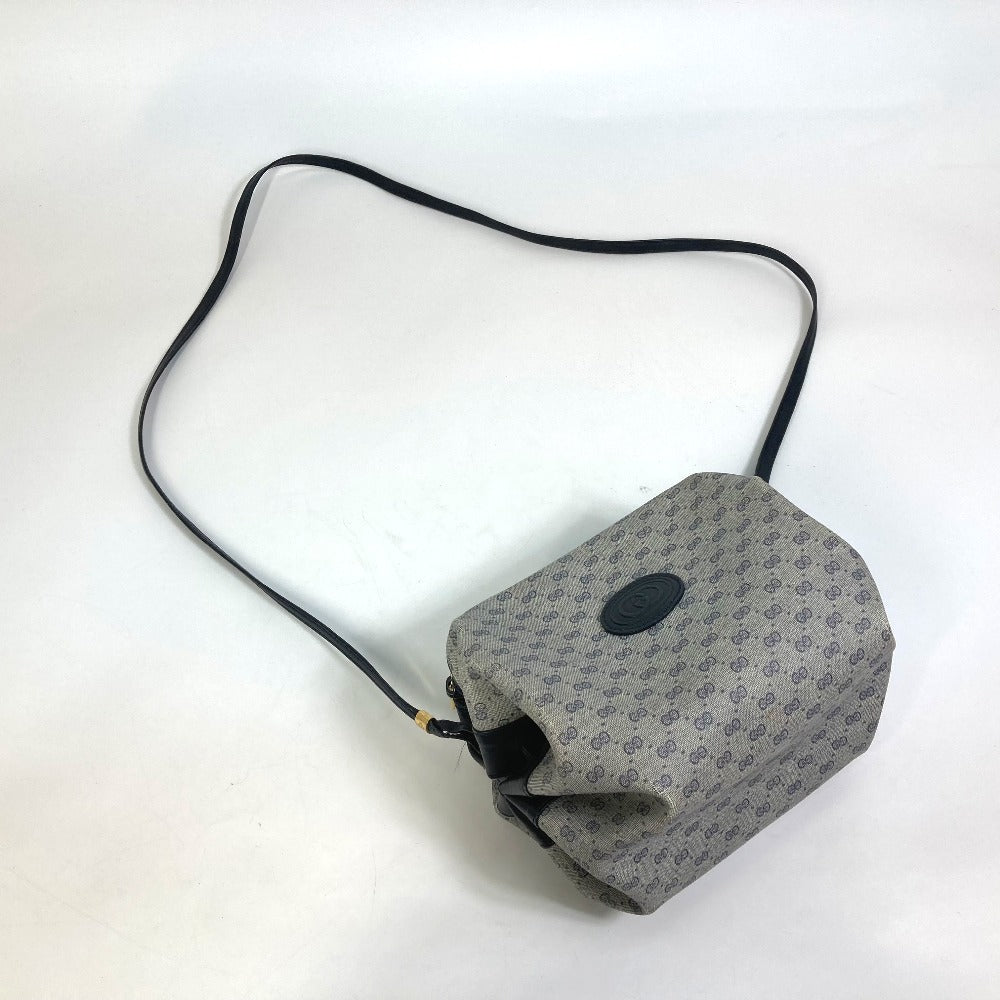GUCCI GG Plus Pochette/Crossbody Bag, Old Gucci Shoulder Bag GGPVC/Leather, Women's, Navy