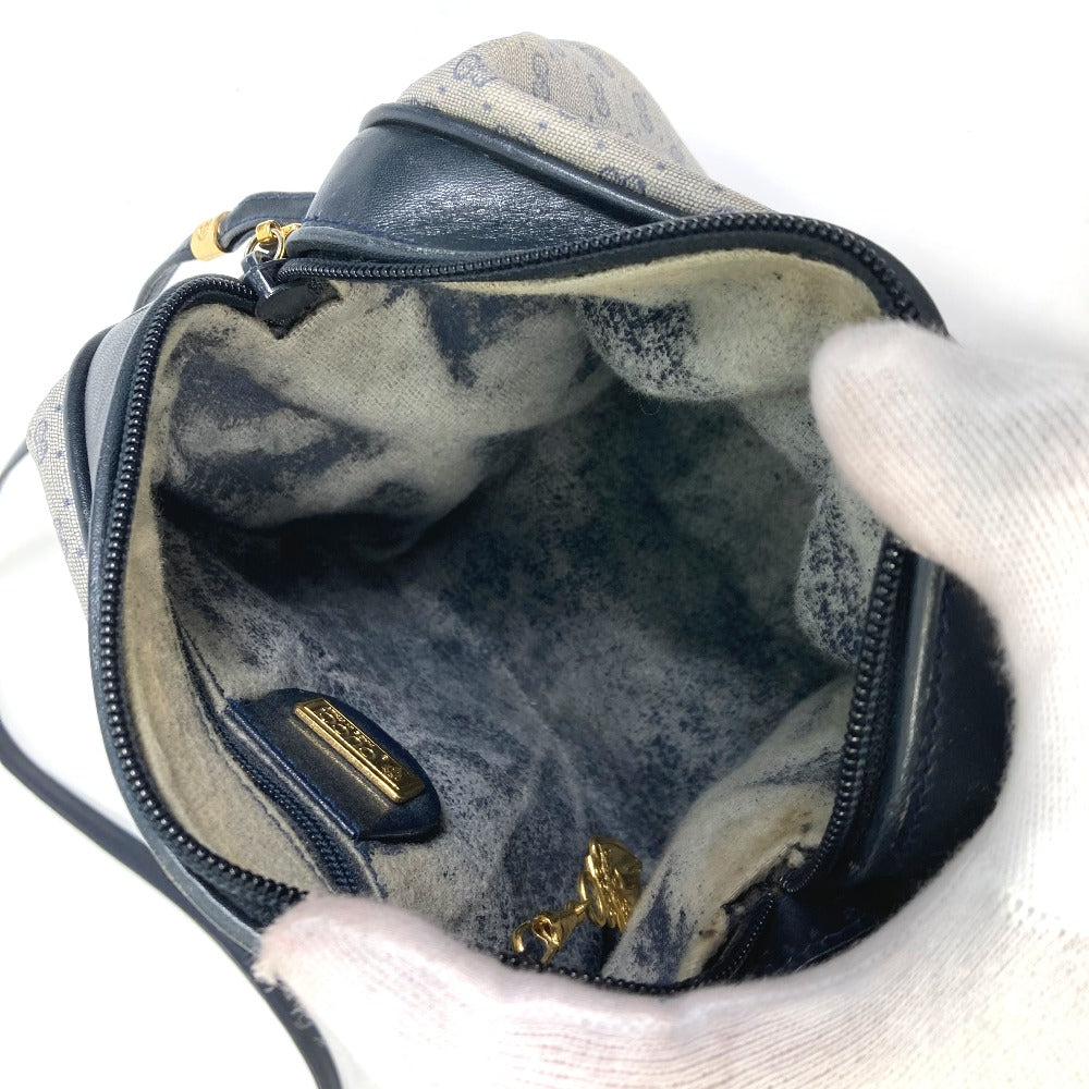 GUCCI GG Plus Pochette/Crossbody Bag, Old Gucci Shoulder Bag GGPVC/Leather, Women's, Navy