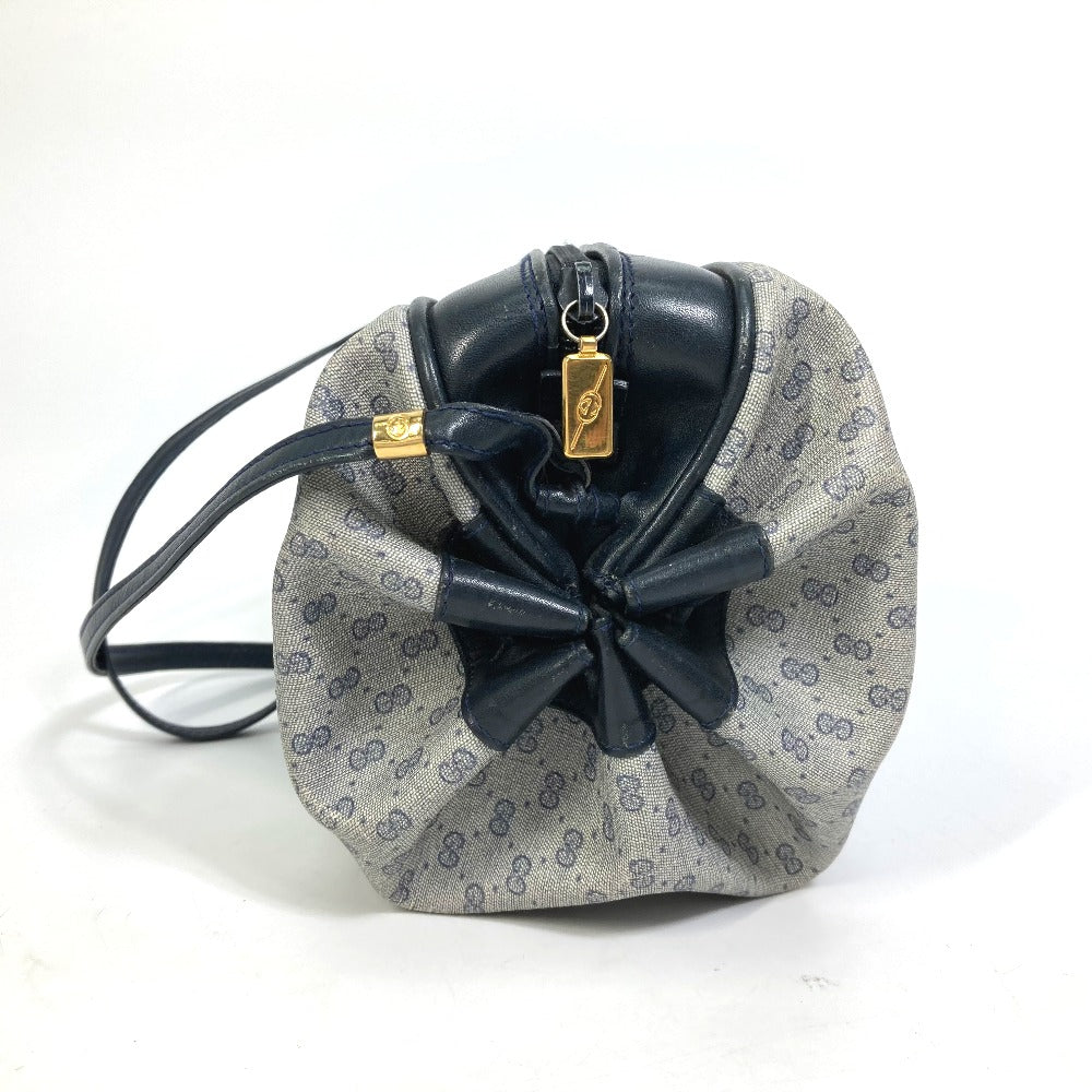 GUCCI GG Plus Pochette/Crossbody Bag, Old Gucci Shoulder Bag GGPVC/Leather, Women's, Navy