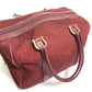 CELINE C Macadam Horse-Drawn Carriage Vintage Handbag/Boston Bag in Canvas/Leather, Red