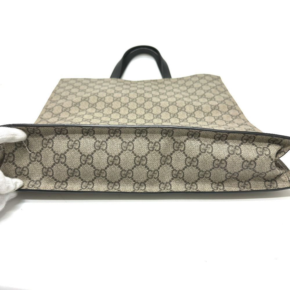 GUCCI 456217 GG Handbag/Tote Bag in GG Supreme Canvas, Men's, Beige