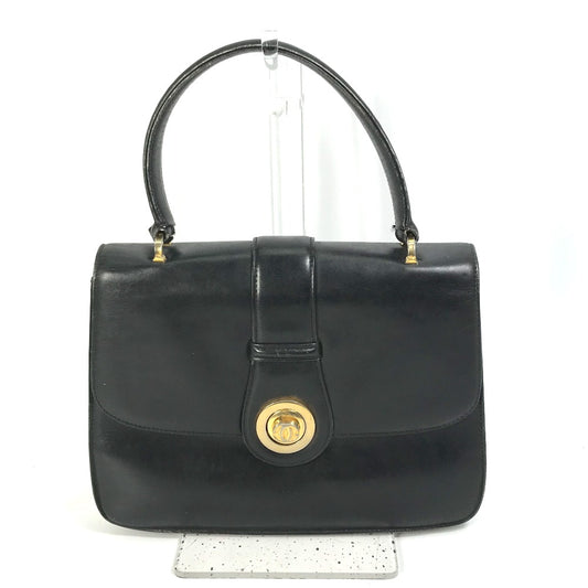 GUCCI Bag Old Gucci Handbag Leather Women's Black