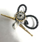 LOUIS VUITTON MP2197 アクセサリー フェイクパール フルールビジュー ラインストーン ブローチ レザー レディース ブラック