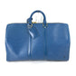 LOUIS VUITTON M42975 Epi Leather Keepall 45 Travel Bag, Handbag, Boston Bag, Toledo Blue, Women's