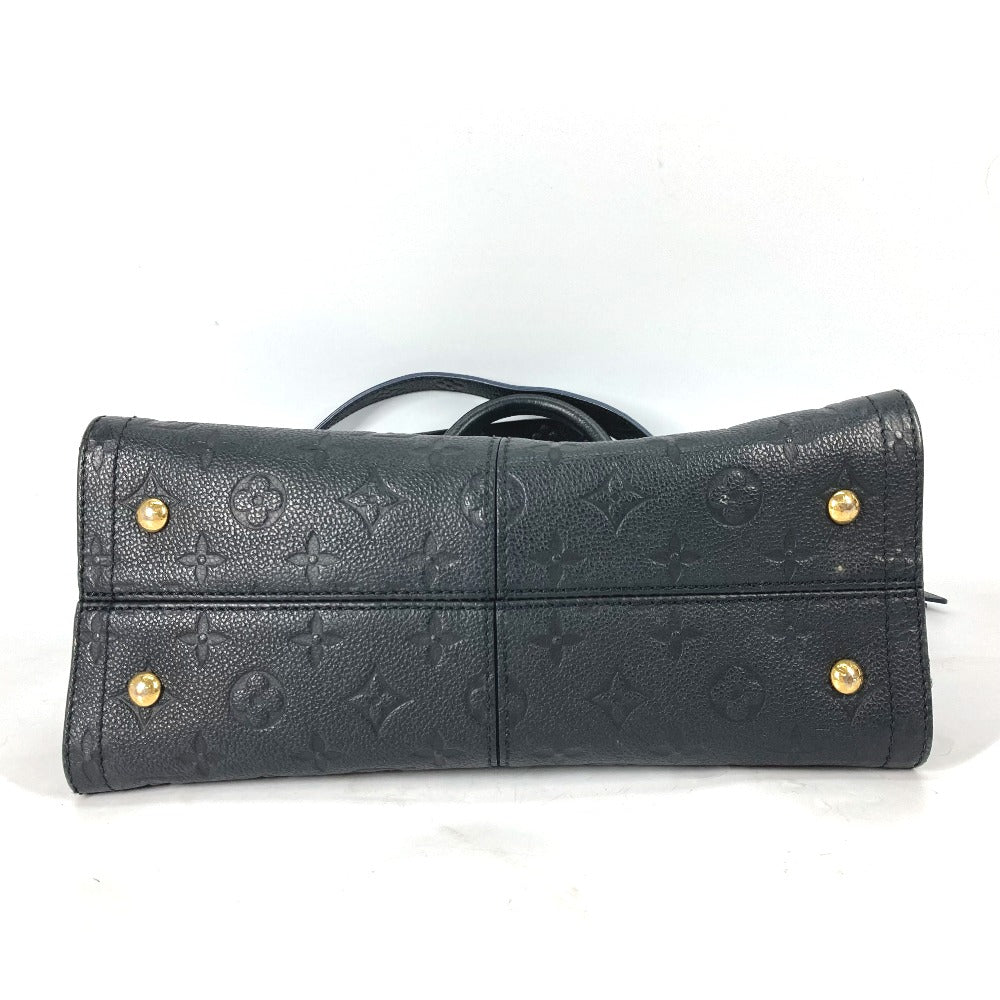 LOUIS VUITTON M54196 Monogram Empreinte Three PM 2-Way Shoulder Bag/Handbag in Monogram Empreinte Leather, Navy