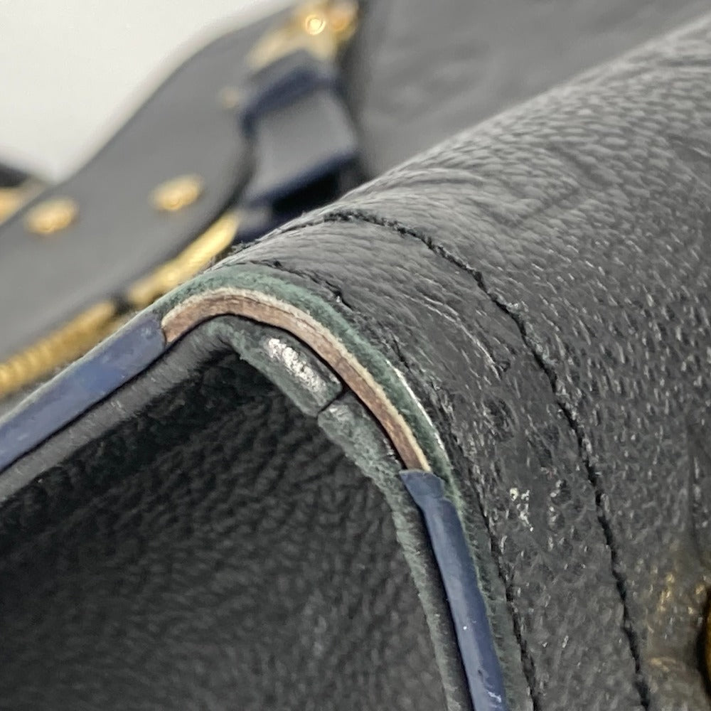 LOUIS VUITTON M54196 Monogram Empreinte Three PM 2-Way Shoulder Bag/Handbag in Monogram Empreinte Leather, Navy