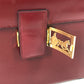 CELINE Vintage Vanity Box with Carriage Hardware and Mirror, Leather Handbag, Women's, Bordeaux