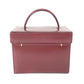 CELINE Vintage Vanity Box with Carriage Hardware and Mirror, Leather Handbag, Women's, Bordeaux