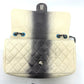 CHANEL CC Coco Mark Matelasse Quilted Chain Bag with Double Chain, Shoulder Bag, Caviar Leather, Women's, White