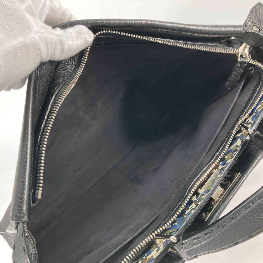 FENDI 7VA388 セレリア ピーカブー 2WAY ハンドバッグ ショルダーバッグ 斜め掛け ビジネスバッグ レザー レディース ブラック