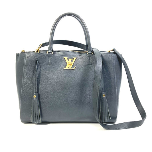 LOUIS VUITTON M54569 ロックミート カバン 2WAY トートバッグ カーフレザー レディース ブラック