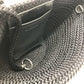 BALENCIAGA 695612 ロゴ イビザ カゴバッグ Ibiza スモール ストラップ付きバスケット ブラック コード カバン トートバッグ サマーバッグ ハンドバッグ ナイロン レディース ブラック